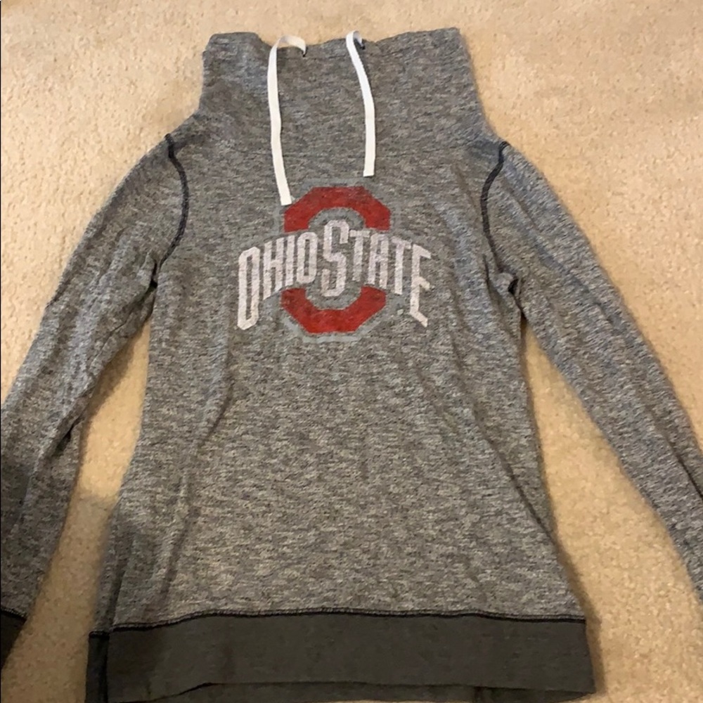 cow neck ohio state sweatshirt